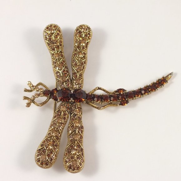 Large Dragonfly Statement Brooch - Picture 2 of 14